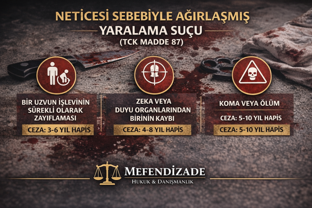 Neticesi Sebebiyle Ağırlaşmış Yaralama Suçu