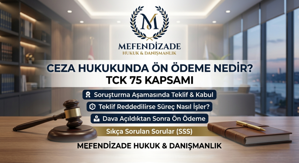 Ceza hukukunda ön ödeme nedir?