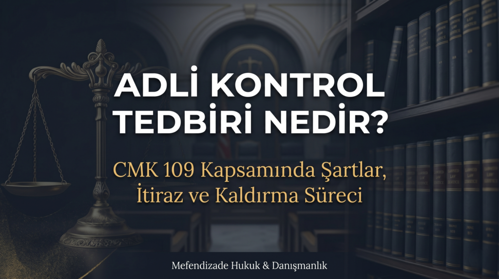 Adli kontrol, adli kontrol tedbiri, adli kontrol kararı ve adli kontrol kararına itiraz süreci hakkında CMK 109 kapsamında bilgi edinin.