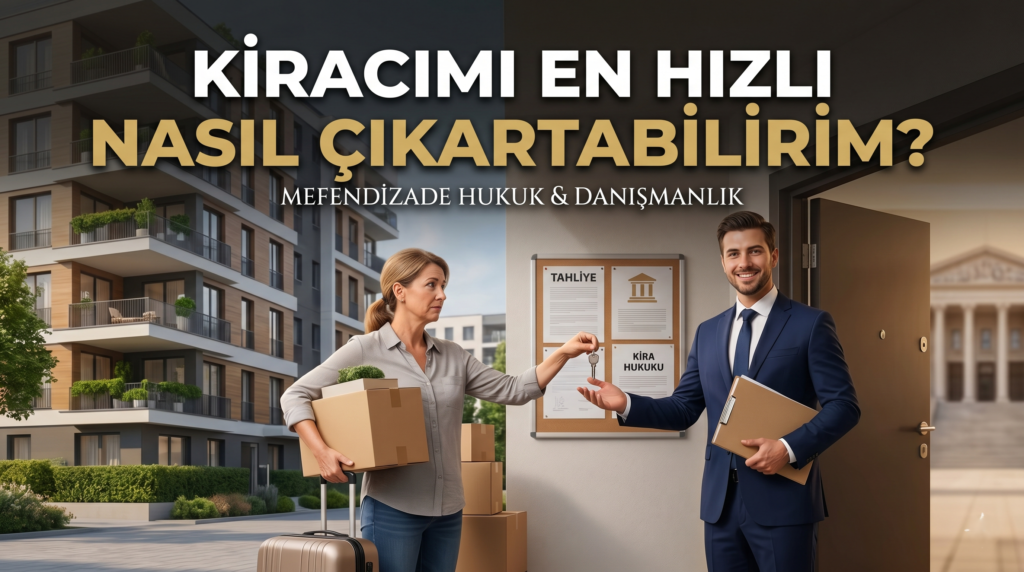 Kira hukuku kapsamında kiracıyı evden çıkarma şartları nelerdir? En hızlı kiracıyı evden çıkarma yolları için Mefendizade Hukuk kira avukatı rehberi.