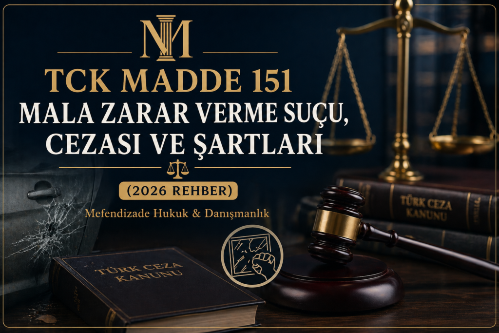 Mala zarar verme suçu nedir? TCK 151 mala zarar verme, mala zarar verme cezası, şikayet süreci ve hukuki şartlar hakkında 2026 güncel rehber.