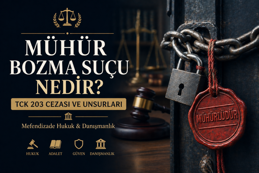 TCK 203 mühür bozma suçu cezası ve unsurları hakkında kapsamlı rehber. Mühür bozma suçu şikayet uzlaşma süreci ve Yargıtay kararlarını hemen inceleyin.