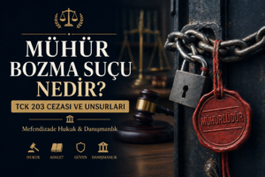 TCK 203 mühür bozma suçu cezası ve unsurları hakkında kapsamlı rehber. Mühür bozma suçu şikayet uzlaşma süreci ve Yargıtay kararlarını hemen inceleyin.