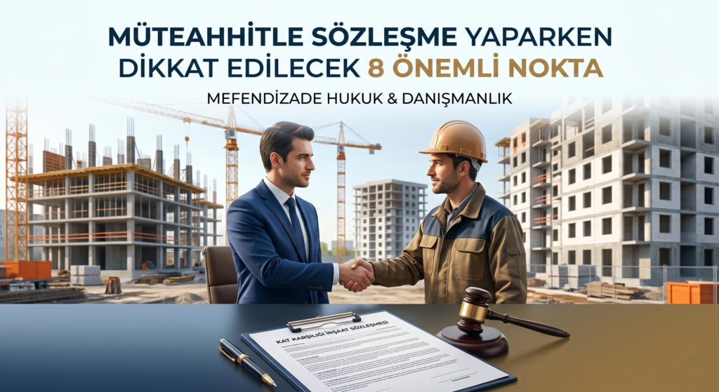 Kat karşılığı inşaat sözleşmesi sürecinde risk almayın. Müteahhitle sözleşme yaparken dikkat edilecek 8 önemli noktayı uzman gayrimenkul avukatından öğrenin.