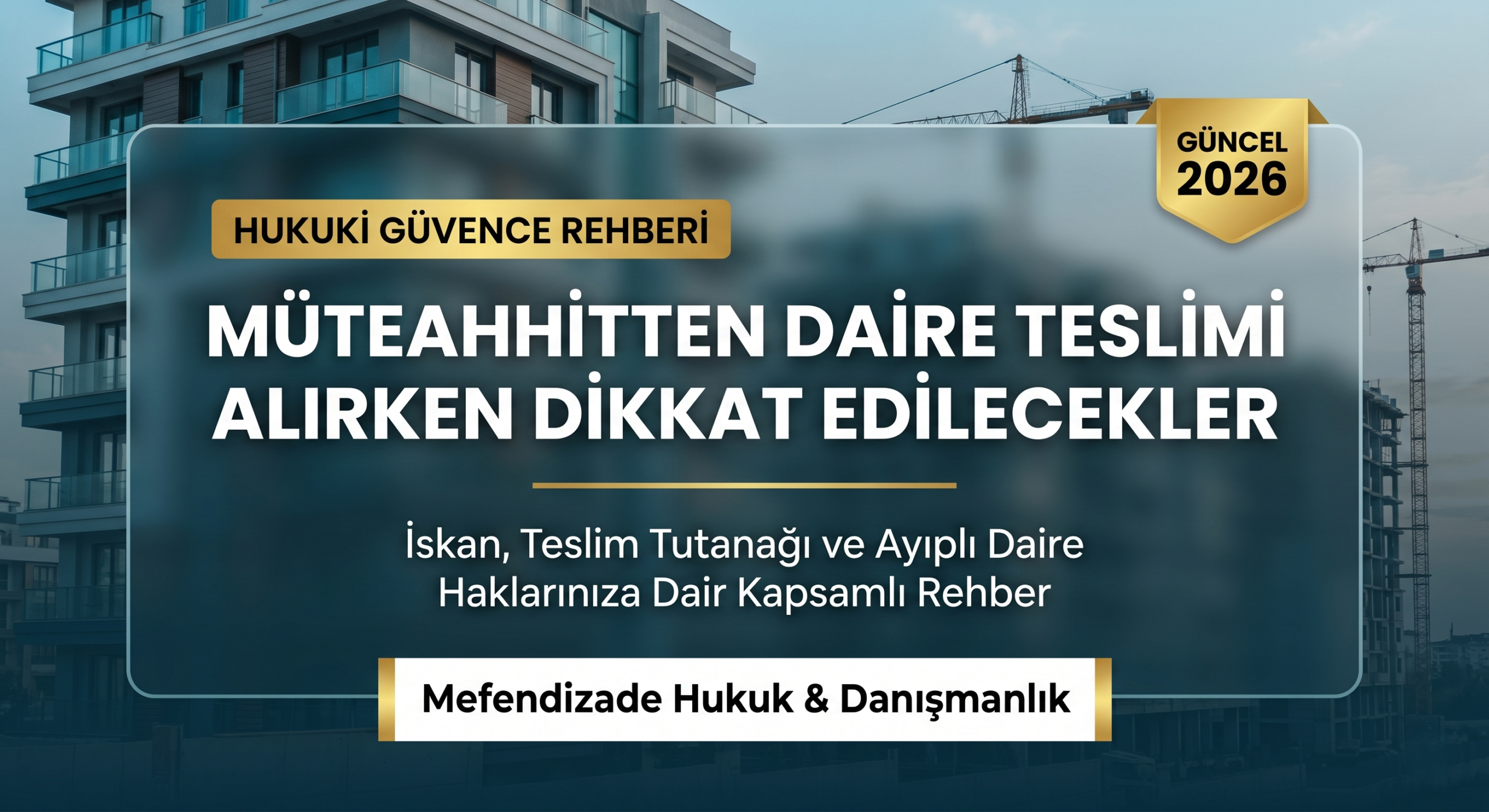 Müteahhitten daire teslimi sürecinde güvende olun. Daire tesliminde dikkat edilecekler, iskan belgesi nedir, ayıplı daire hakları ve teslim tutanağı örneği rehberimizde.