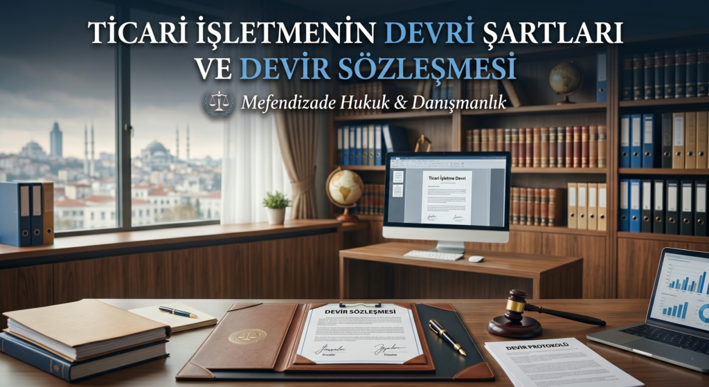 Hukuki ticari işletme devir işlemleri ve ticari işletmenin devri şartları rehberi. Geçerli bir ticari işletme devri sözleşmesi için uzman İstanbul şirket avukatı desteği alın.
