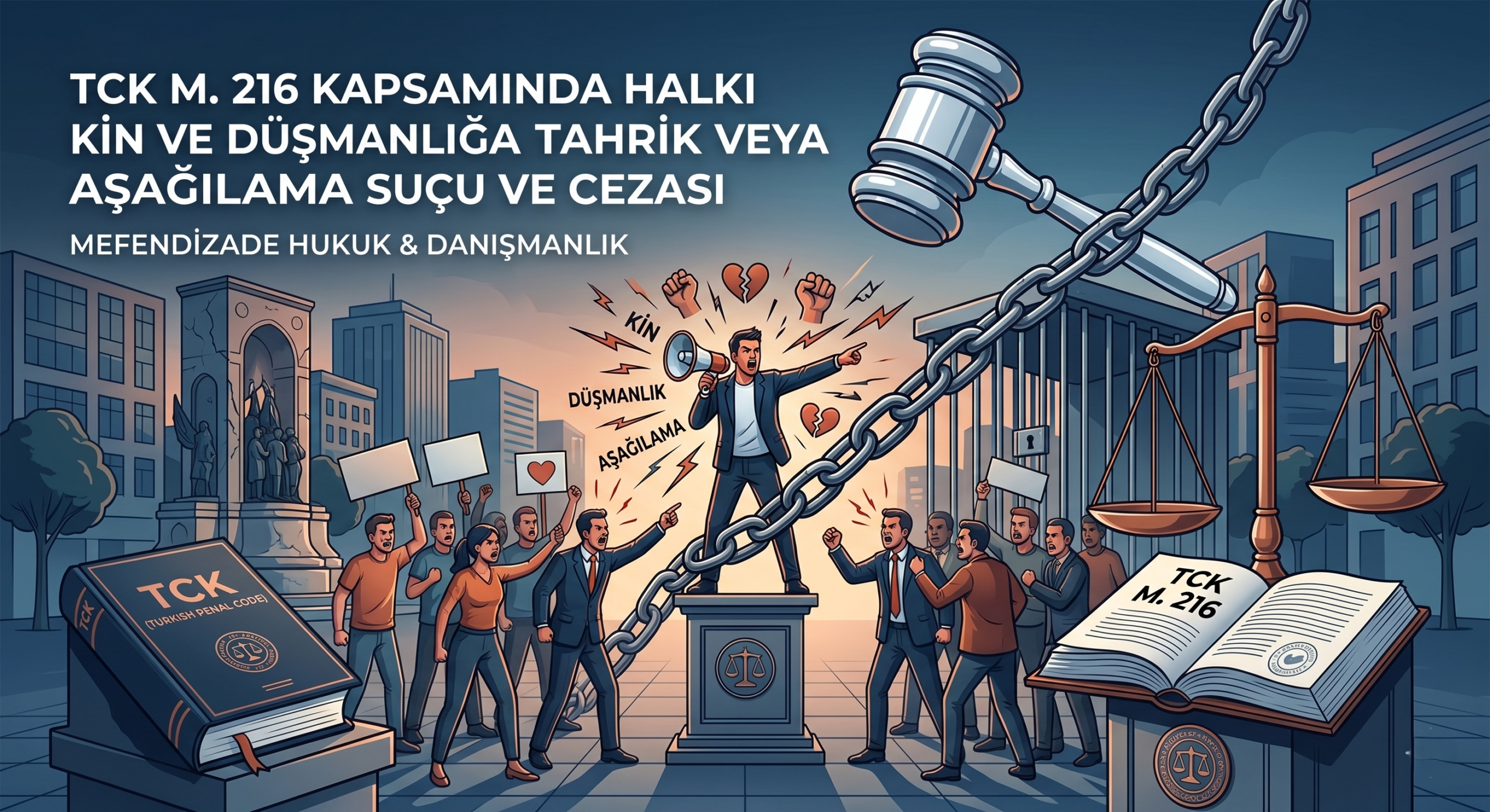 Halkı kin ve düşmanlığa tahrik suçu ve cezası TCK 216 hakkında bilgi edinin.