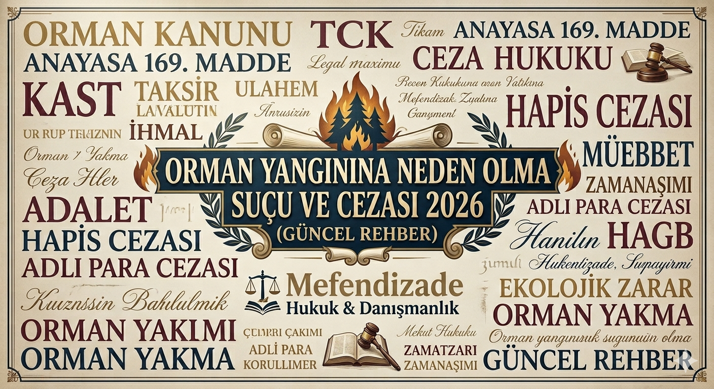 orman yangınına neden olma suçu ve orman yangınına neden olma suçu cezası hakkında bilgi edinin.