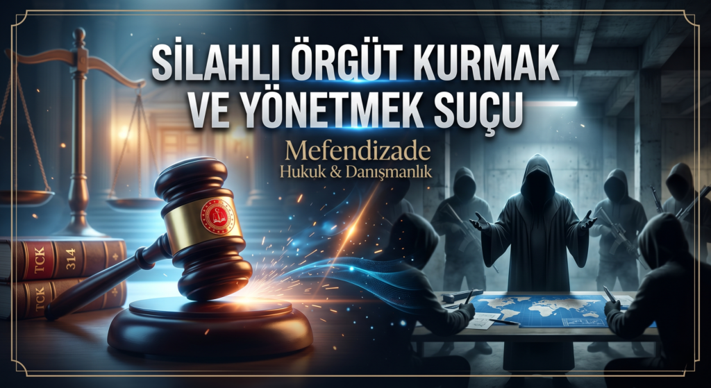 Silahlı örgüt kurmak ve yönetmek suçu ve cezası hakkında bilgi edinin.