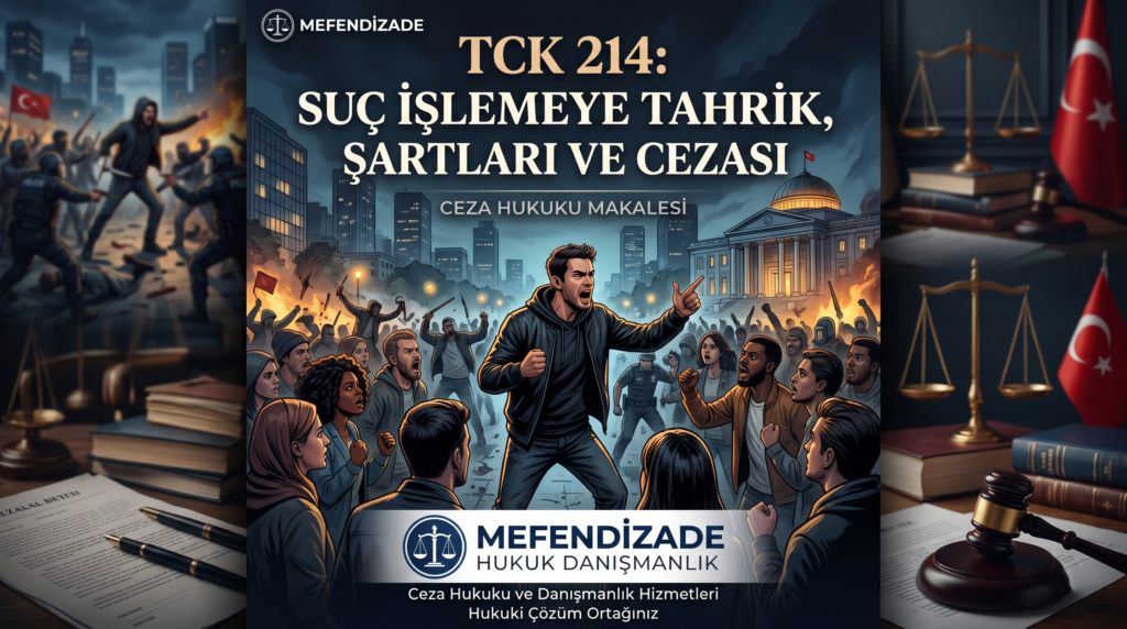 TCK 214 suç işlemeye tahrik suçu hakkında bilgi edinin.