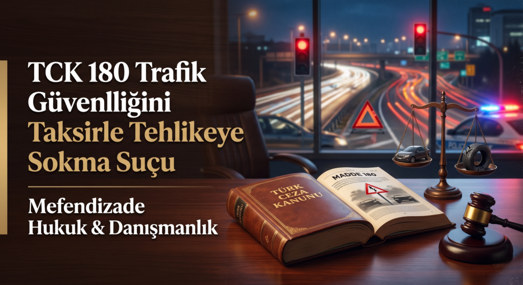 TCK 180 Trafik güvenliğinin taksirle tehlikeye sokulması suçu hakkında bilgi edinin.