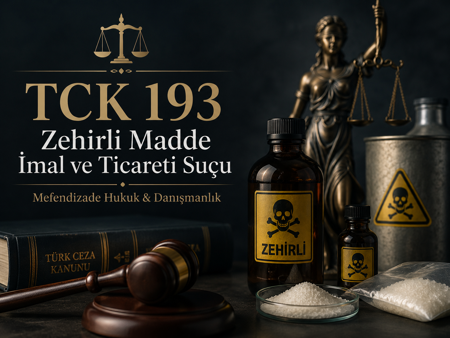 TCK 193 zehirli madde imal ve ticareti suçu ve cezası hakkında bilgi edinin.